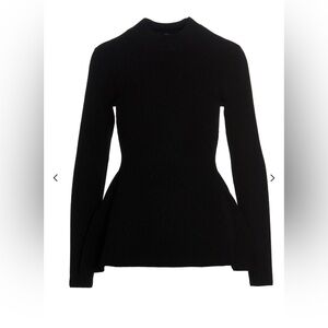 Theory side drape sweater Black